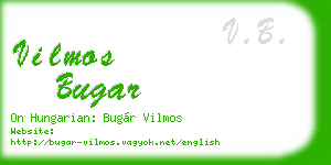 vilmos bugar business card